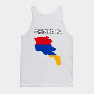 Armenia Flag Map Tank Top